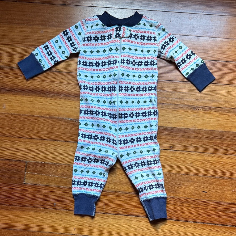 Hanna Andersson | Colorful Patterned Kids Footie Pajamas 6-9 mo